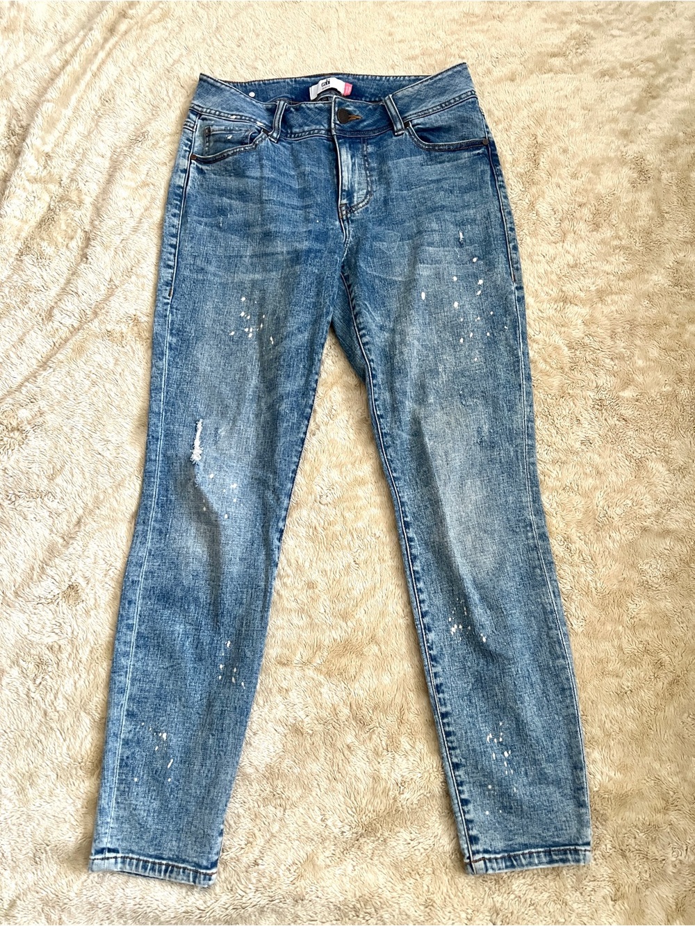 CABI Woman's Cinch Skinny Acid Wash Jeans Size 10